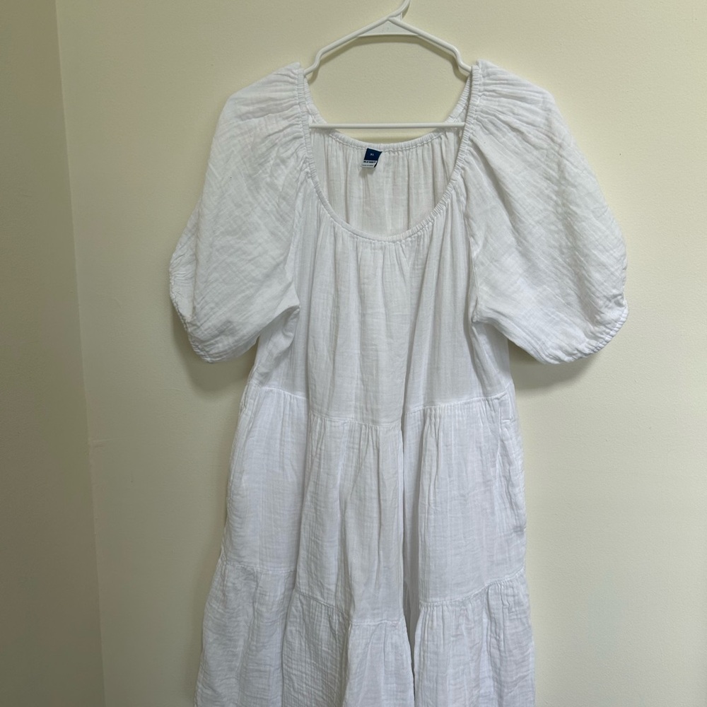 White gauze dress